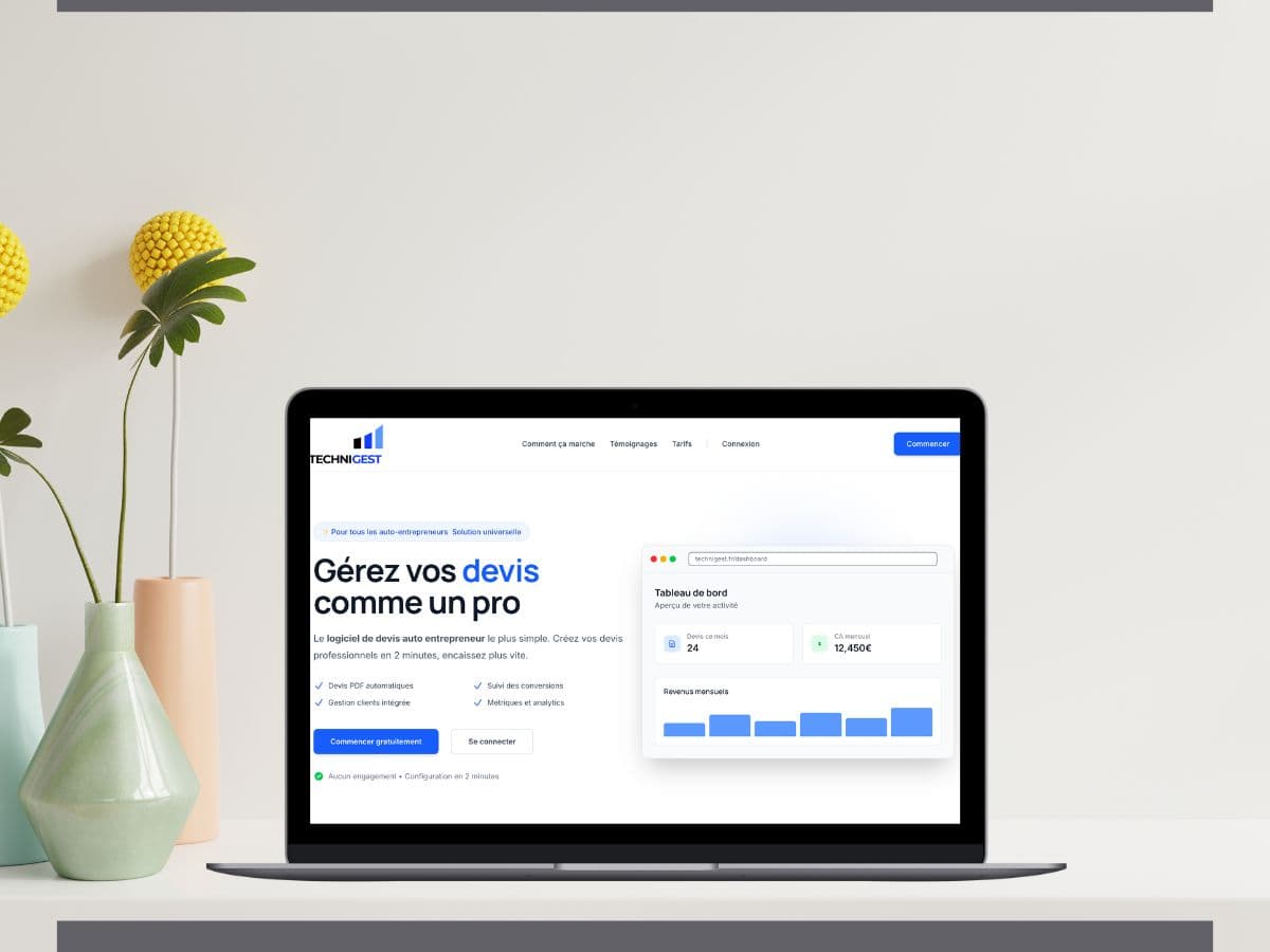 Screenshot du projet Technigest